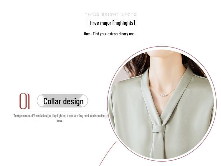 Camicia Formale da Donna a Maniche Lunghe in Seta di Gelso per Primavera/Autunno 2025