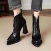 Pointed Toe Women's Ankle Boots Sexy High Heels Zipper Shoes  Pumps Chelsea Boots New Winter Designer Dress Mujer De Botas