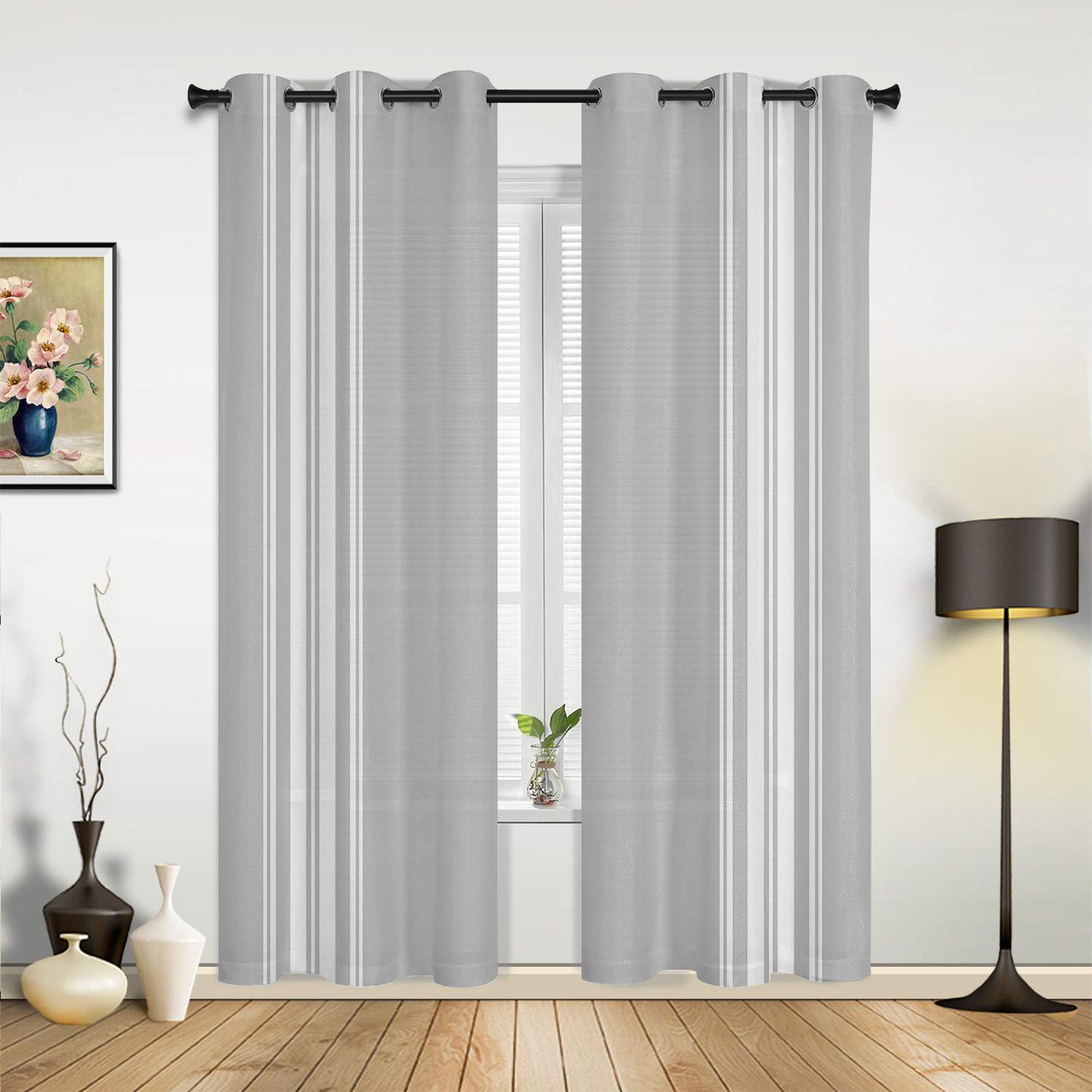 

Orange Stripe Farmhouse Window Curtains for Bed Room Living Area Window Drapes Kitchen Children s Room Window Curtain Modern Home Decor 135W x 60H(cm) x1