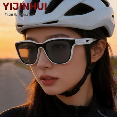High-Grade Curved Sports Cycling Sunglasses - Trendy European & American Style