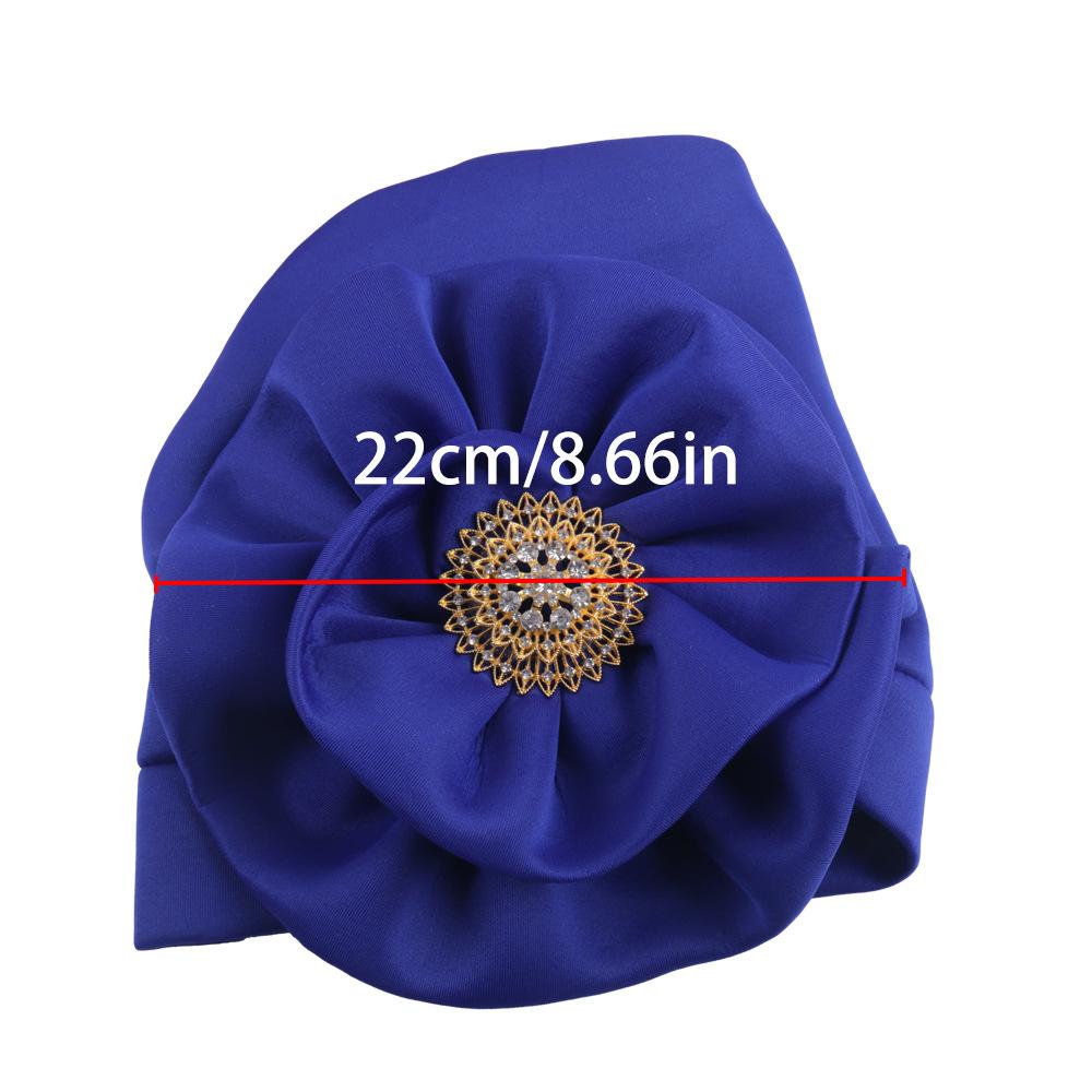 Exaggerated Big Flower Women's Turban Cap