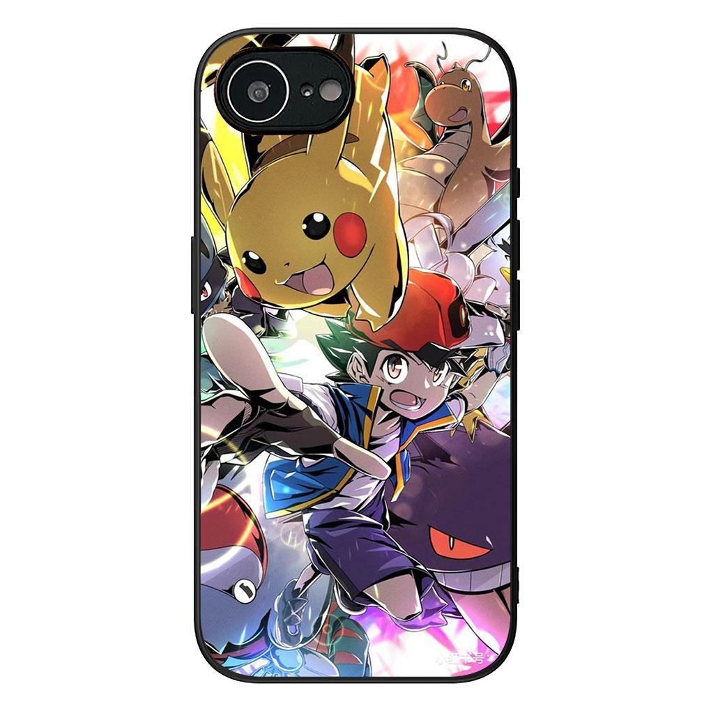 Phone Cover for Apple iPhone 17 16 14 15 Pro Max Plus 15+ 16E XR ProMax Air 16+ Casing Flexible Case Eevees Gengars P-Pikachus