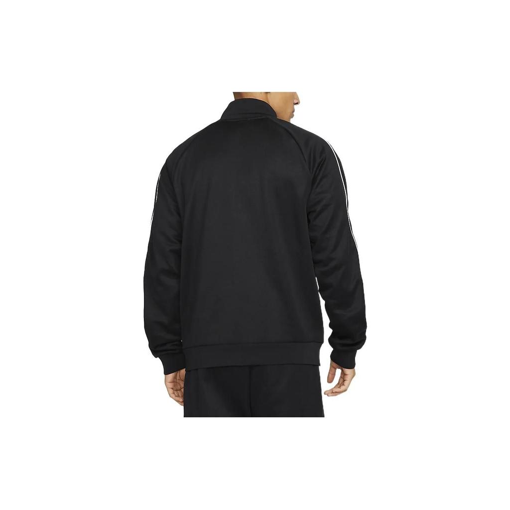 Nike Solid Color Logo Embroidery Zip-Up Stand Collar Jacket Men Jackets Black DQ5004-010