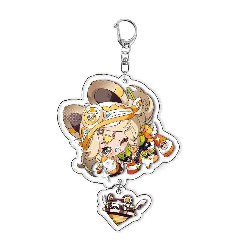 Game Sethos Mualani Kachina Kinich Emilie Cosplay Keychain Bag Pendant Acrylic Keyring Accessories Prop