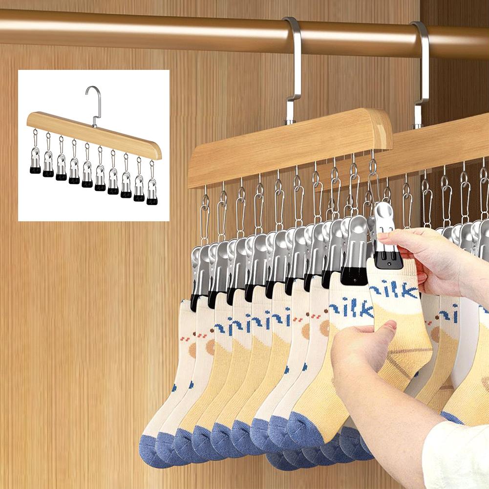 Wooden Hat Display Rack For Bedroom Organization Versatile Multi-Clips Protecting & Organize Hats/Accessories. Entryway Storage