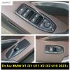 Inner Window Glass Lift Switch Button Panel Cover Trim For BMW X1 iX1 U11 X2 iX2 U10  2024 2025 ABS Carbon Fiber Accessories