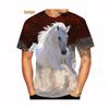 New Fashion Horse 3D Printied Mens and Women T Shirts Animal Horse Printied Casual Loose Short Sleeve Size XS-5XL