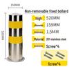 Reflective Steel Anti-Collision Parking Post with Lock