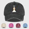 Washed Baseball Cap with "What The Duck" Print - Adjustable Curved Brim Dad Hat - for Casual Streetwear & Daily