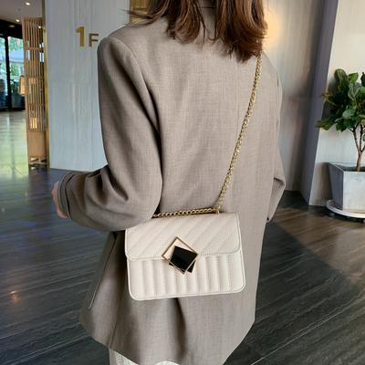 Lychee Pattern Bag Women's 2025 New Chain Beautiful Small Square Bag Foreign Texture Versatile Classic Shoulder Messenger Bag