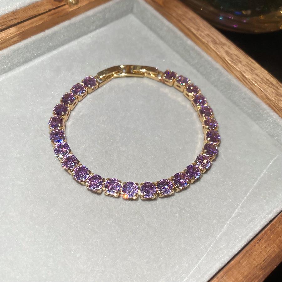 Blue Star Zirconia Hexagonal Flower Bracelet - Stylish, Versatile, and Luxurious Wrist Jewelry for Women