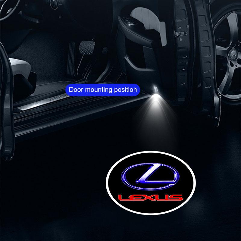 Bouchon de Valve de Voiture 2PCS/SET Lumière d'Accueil de Porte de Voiture Lampes Projecteur LED pour Voiture Autocollants Pour Lexus ES300 RX330 RX300 IS250 IS200 CT200h NX