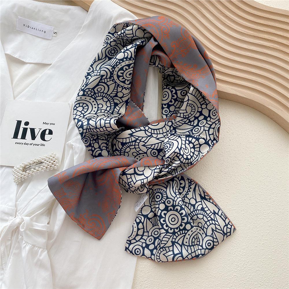 Silk Scarf for Women - Elegant Spring & Autumn Design, Lightweight & Fashionable