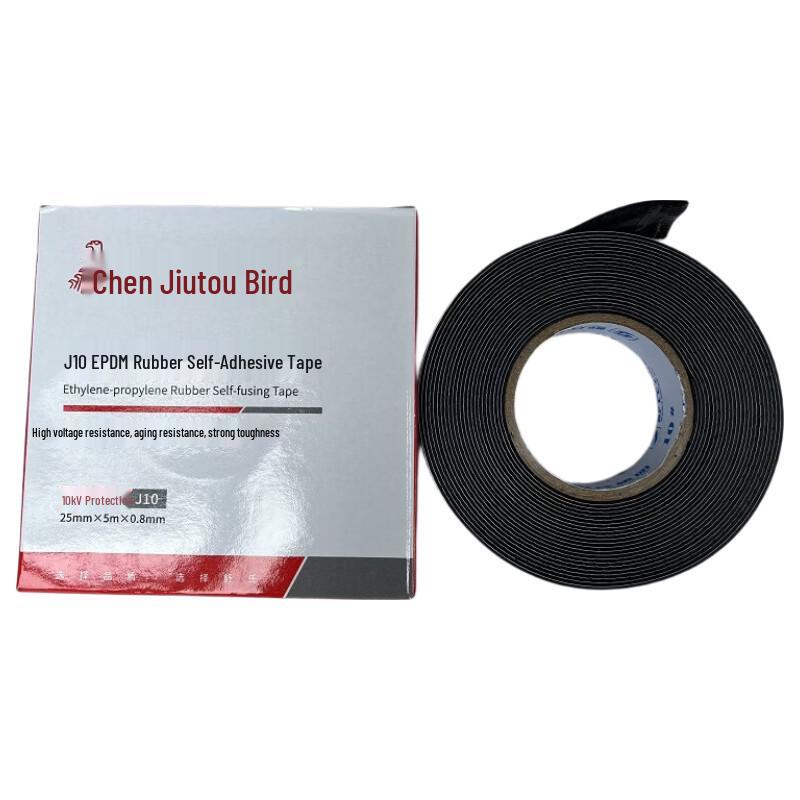 Jiutouniao High Temperature EPDM Self-Adhesive Insulation Tape 24mm x 5m x 0.76mm черный