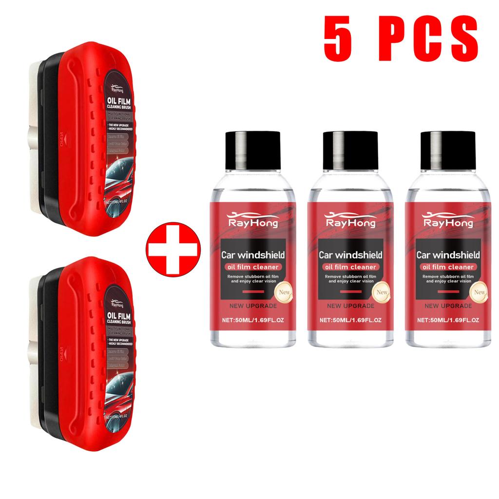 Car Glass Oil Film Remover Kit Glass Cleaning Board Hydrophobic Glass Coating for Windshield Clear Window Auto Detailing Tool
