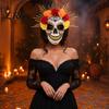 Day Of The Dead Mask Mardi Gras Mask, Venetian Party Sugar Skull Catwalk Costume Masquerade Masks for Halloween Cosplay Mexican