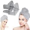 Girl Drying Turban Wrap Hair Bamboo Fiber Microfiber Shower Caps Hair Hat Towel Cap Bathing Cap