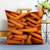 Healthy Delicious Fresh Food Anime Health Cushion Cover Washable Linen Pillowcase Soft  for Sofa Bed Cozy Home Room Decor