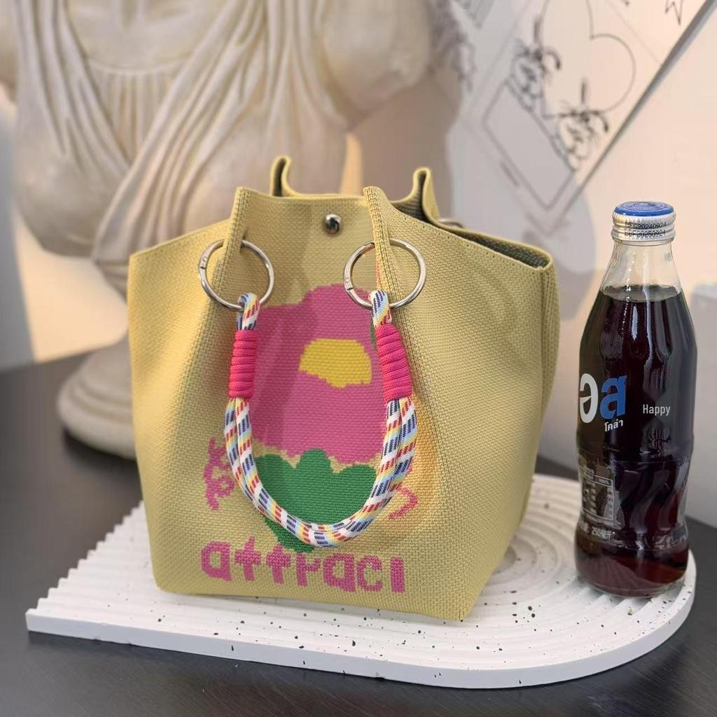 2025 Niedliche Tier Strickhandtasche - Damen Tragetasche mit großem Fassungsvermögen für Arbeit & Ausflüge