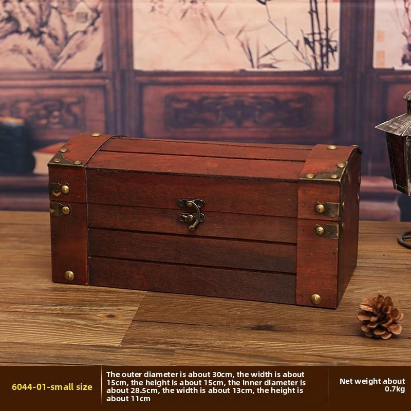 

Деревянный сундук в деревенском стиле с крышкой для CD, пультов, игрушек и декоративных аксессуаров Buckle,30*15*15cm