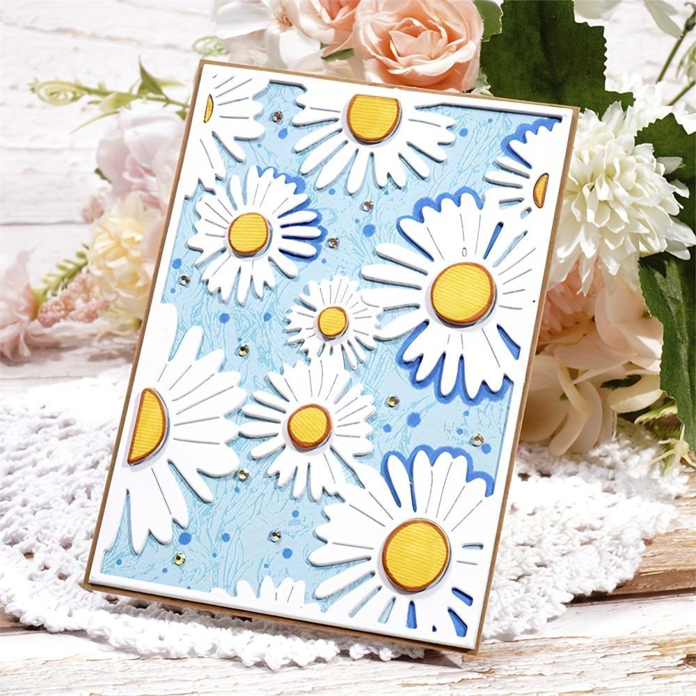 Blumen-Hintergrund-Rahmen, Metall-Stanzformen für Kartenherstellung, Scrapbooking, DIY-Album, Papierhandwerk, gestanzt