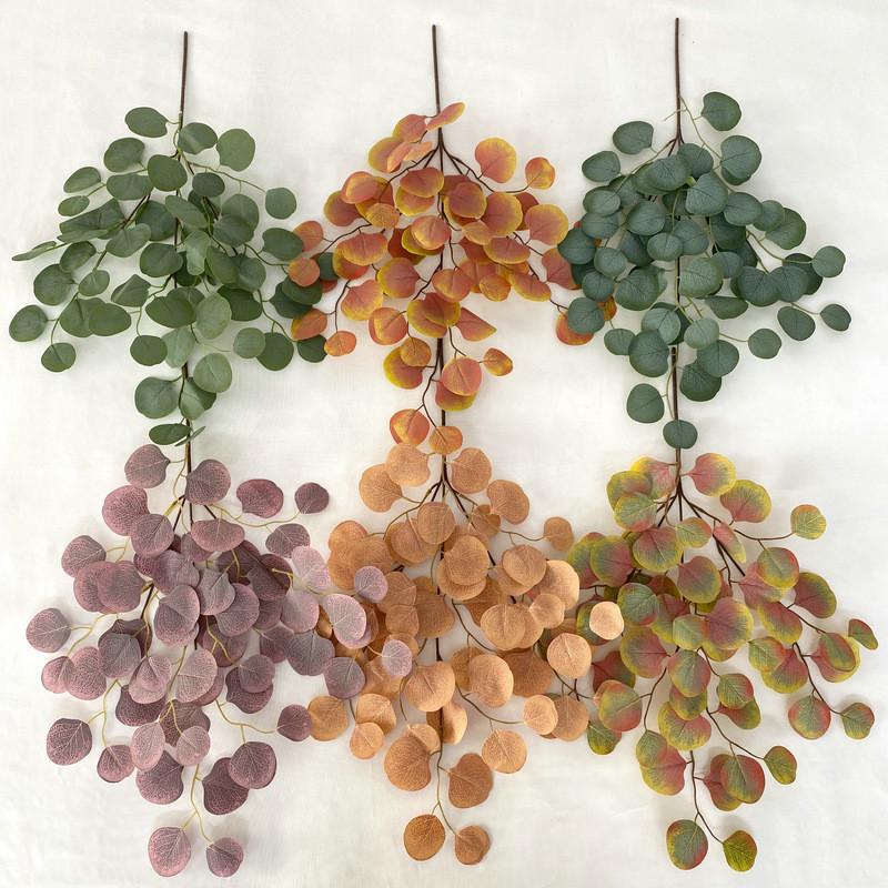 Painted Oil Artificial Leaves Wedding Props Decorate Realistic Foliage