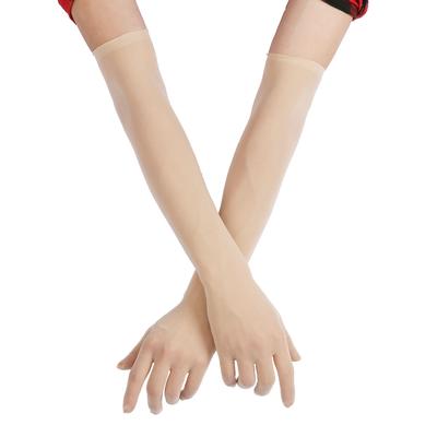 Sexy Women Smooth Sheer Seamless Long Gloves Mittens Sun Protection Bride Glove See Through Gloves