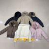 Waist hooded season coat large cotton-padded clothes versatile slim fashion short fur collar new thin cotton clothes women's winter white