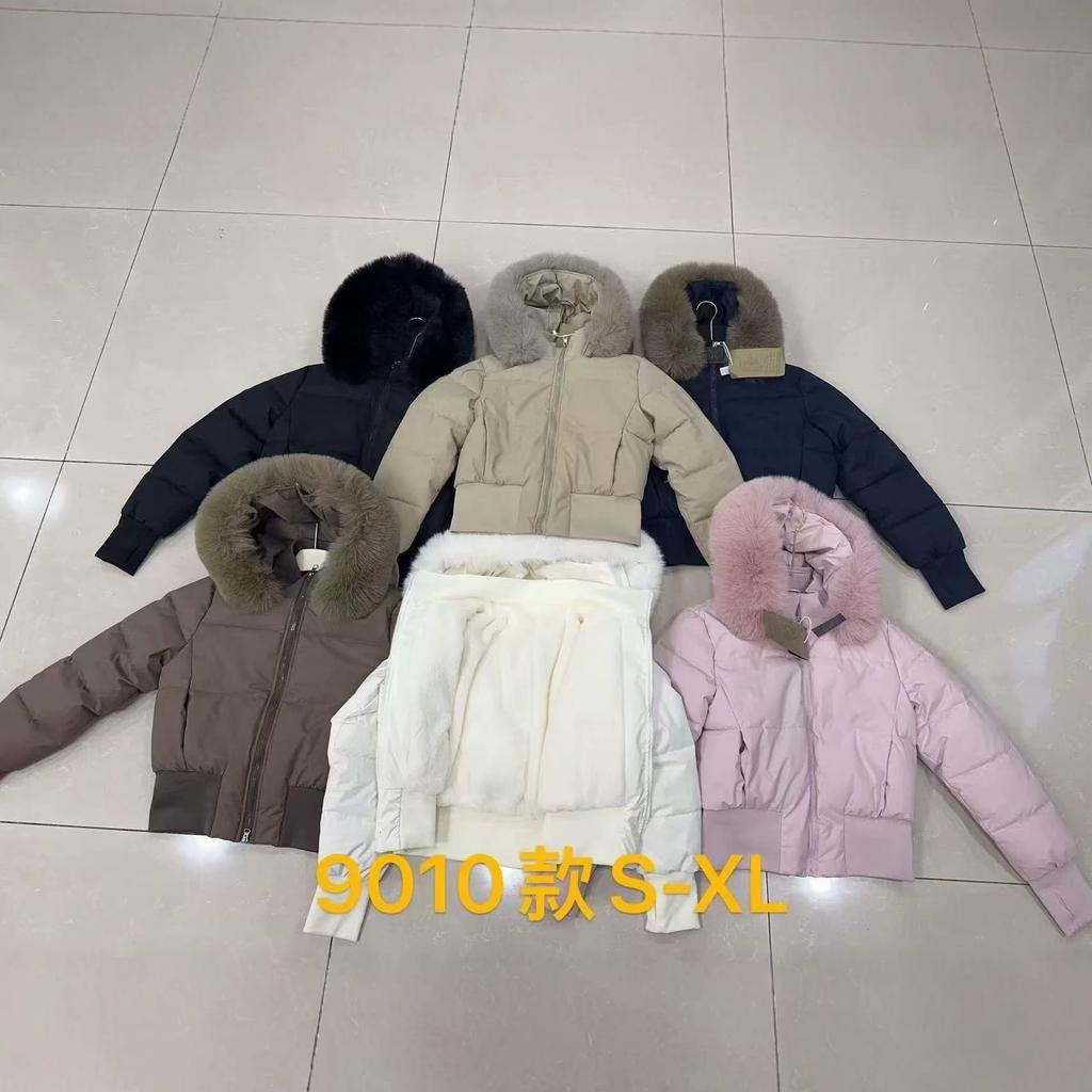 Waist hooded season coat large cotton-padded clothes versatile slim fashion short fur collar new thin cotton clothes women's winter white