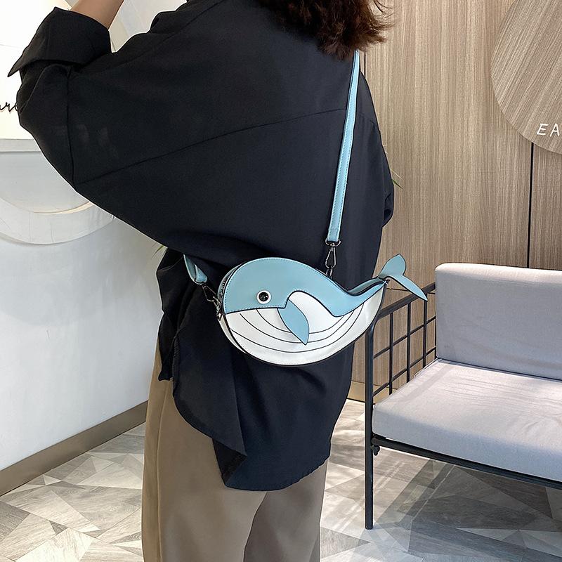 Cute Whale Design Pu Leather Fashion Female Flap Clutch Shoulder Bag Crossbody Mini Messenger Bag For Women Bolsa Drop Shipping