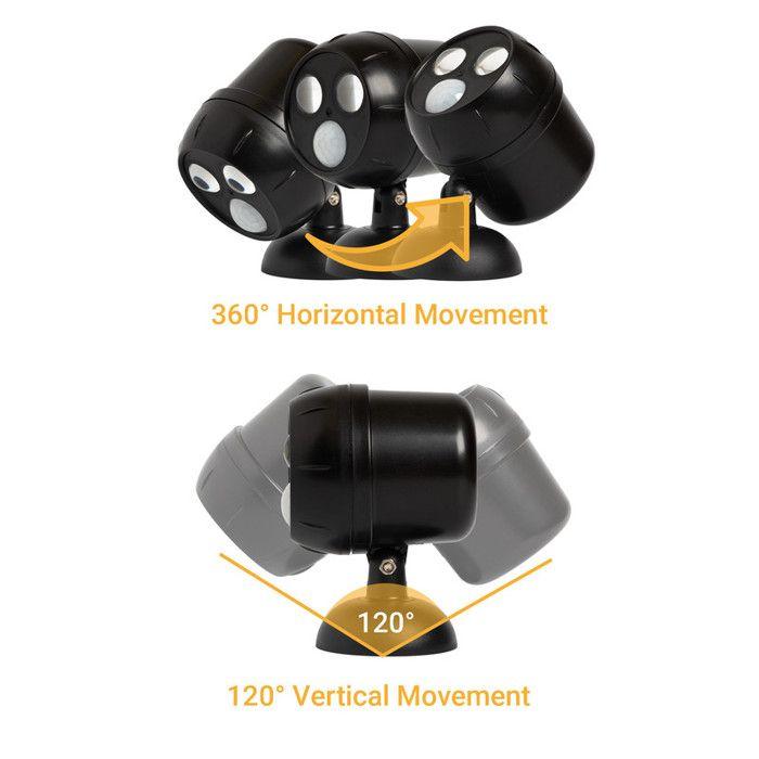 Spot led extérieur - proxinova - détecteur de mouvement - pile - noir