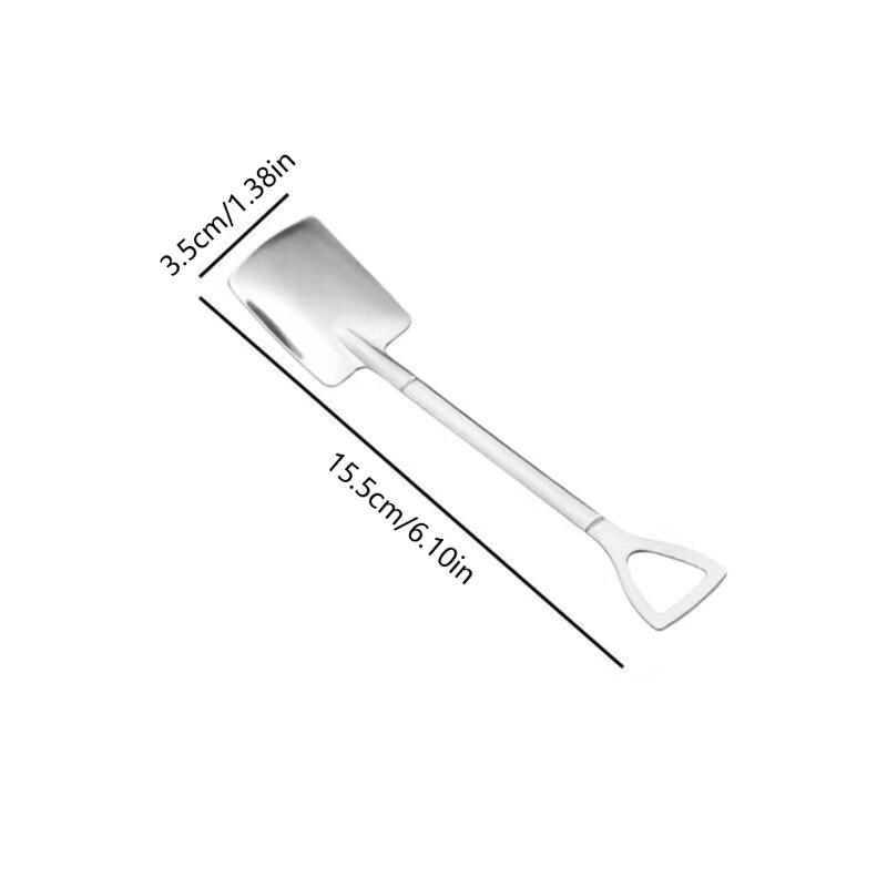 10 szt. Łyżeczki w kształcie łopaty, łyżeczki deserowe, urocze łyżeczki w kształcie łopaty, łyżeczki doniczkowe ze szpicem do mieszania kawy, owoców i deserów