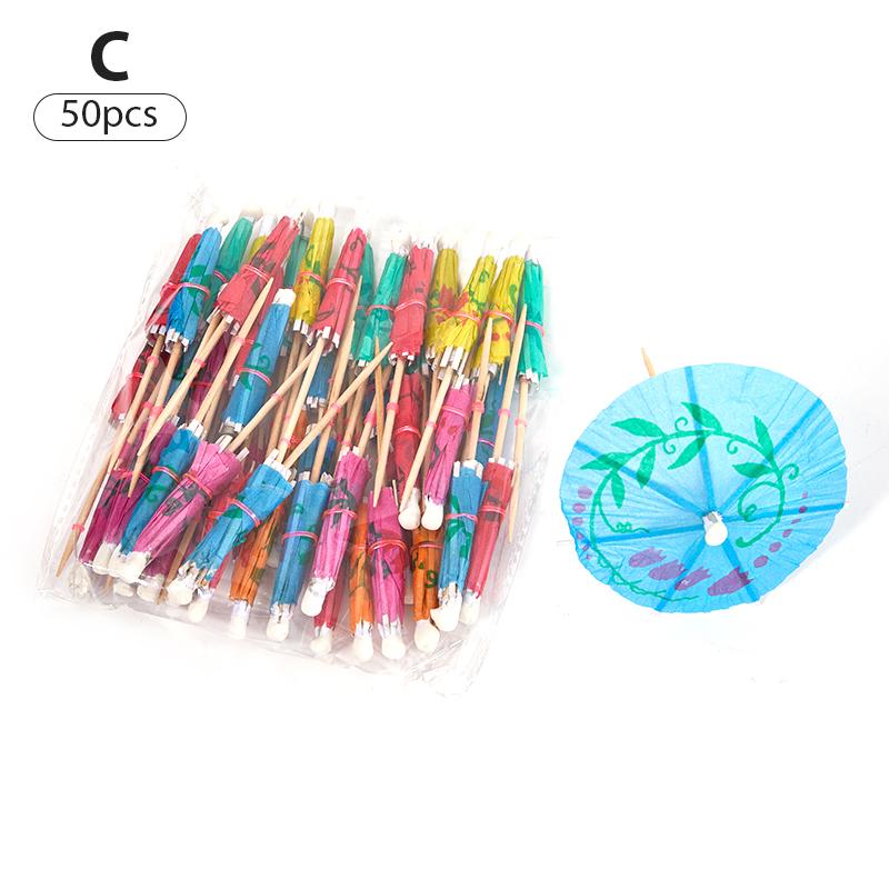 

20-50 шт. Різнокольорові паперові коктейльні парасольки Міні вечірні напої аксесуари