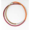 Leather Bracelet / Necklace Orange-red Tones