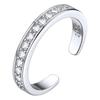 ChicSilver Toe Ring, Pinky Ring, Women's, Silver 925, Eternity Ring, Zirconia, Hawaiian Jewelry