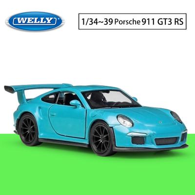 Coche en miniatura de aleación Welly Porsche 1/36 GT3 RS, escala 1/36, vehículos de juguete de Metal fundido a presión, modelo de coche, colección de alta simulación, regalos para niños