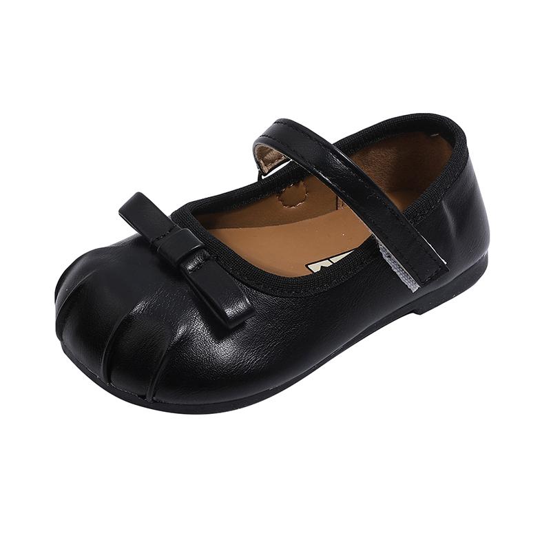 

Girls Mary Jane Shoes WIth Bow-knot Children Princess Leather Shoes for Party Wedding Soft Sole Non-slip Kids Casual Flats Shoes 24