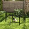 8 Panels Heavy Duty Puppy Playpen, for Small and Medium Dogs, Indoor and Outdoor Use - Black