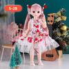 30CM Mini Movable 23Jointed Doll Girls Toy 3D Big Eyes BJD Princess Full Outfits Dresses Collection Childrens Doll Gift