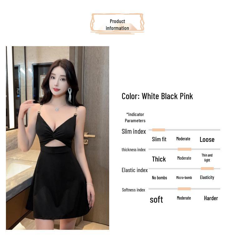 Sexy Low-Cut Stretchy Hollow-Out Waist Slimming Camisole Dress