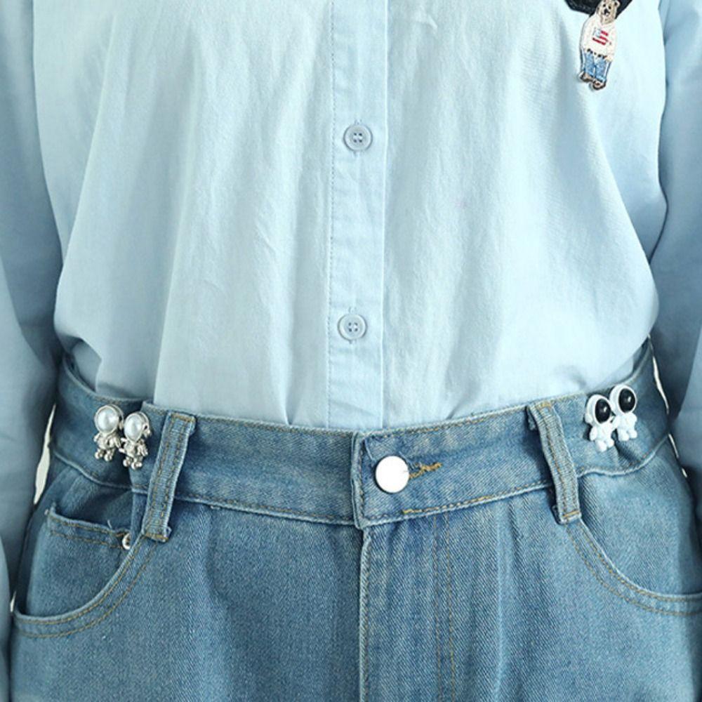 Waist Buckle Spaceman Pants Button Tightener Button Clasps Jean Buttons for Loose Jeans Party