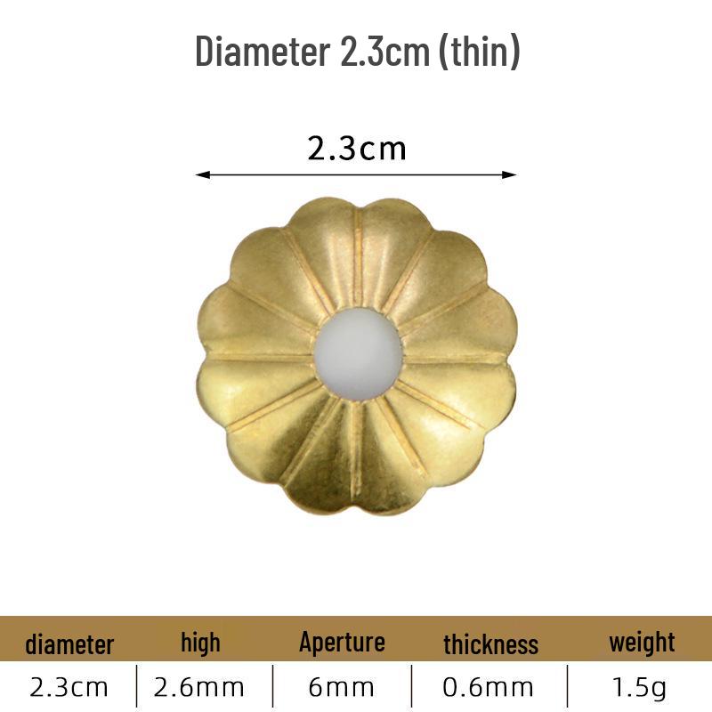 Rondella Piana Gasket in Ottone Rame Antico con Manico Irregolare per Costruzione Mobili Classici