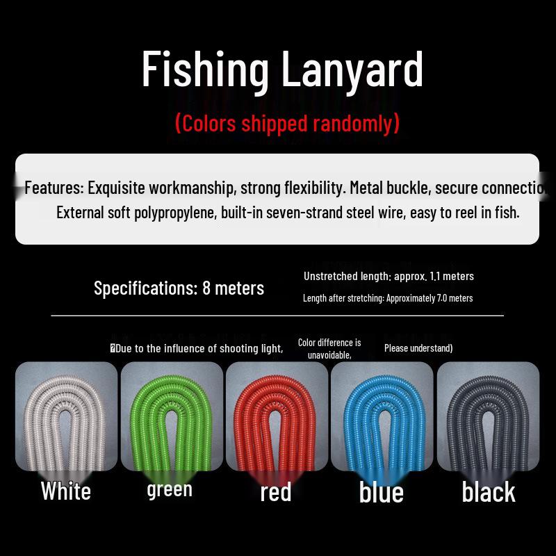 Выдвижной стальной трос для удочки - Высокоэластичный протектор и держатель