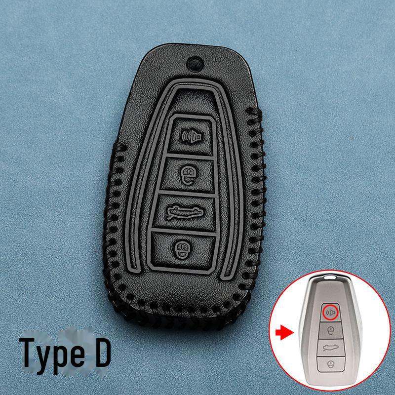 Leather Key Cover for Geely Emgrand 4th Gen, Xingyue L, Boyue, Xingrui, GS Vision X6, and Panda Mini Cars