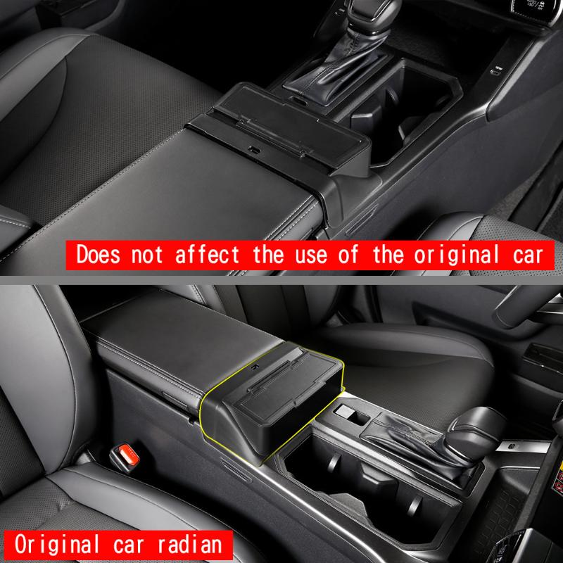 For Toyota Rav4 2026 ABS Black Car Gear Storage Box Armrest Box Front Storage Box Interior Car Accessories