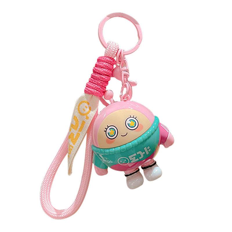 Cartoon Egg Party Keychain Small Pendant Car Schoolbag Doll Key Chain Bag Pendant Small Gift
