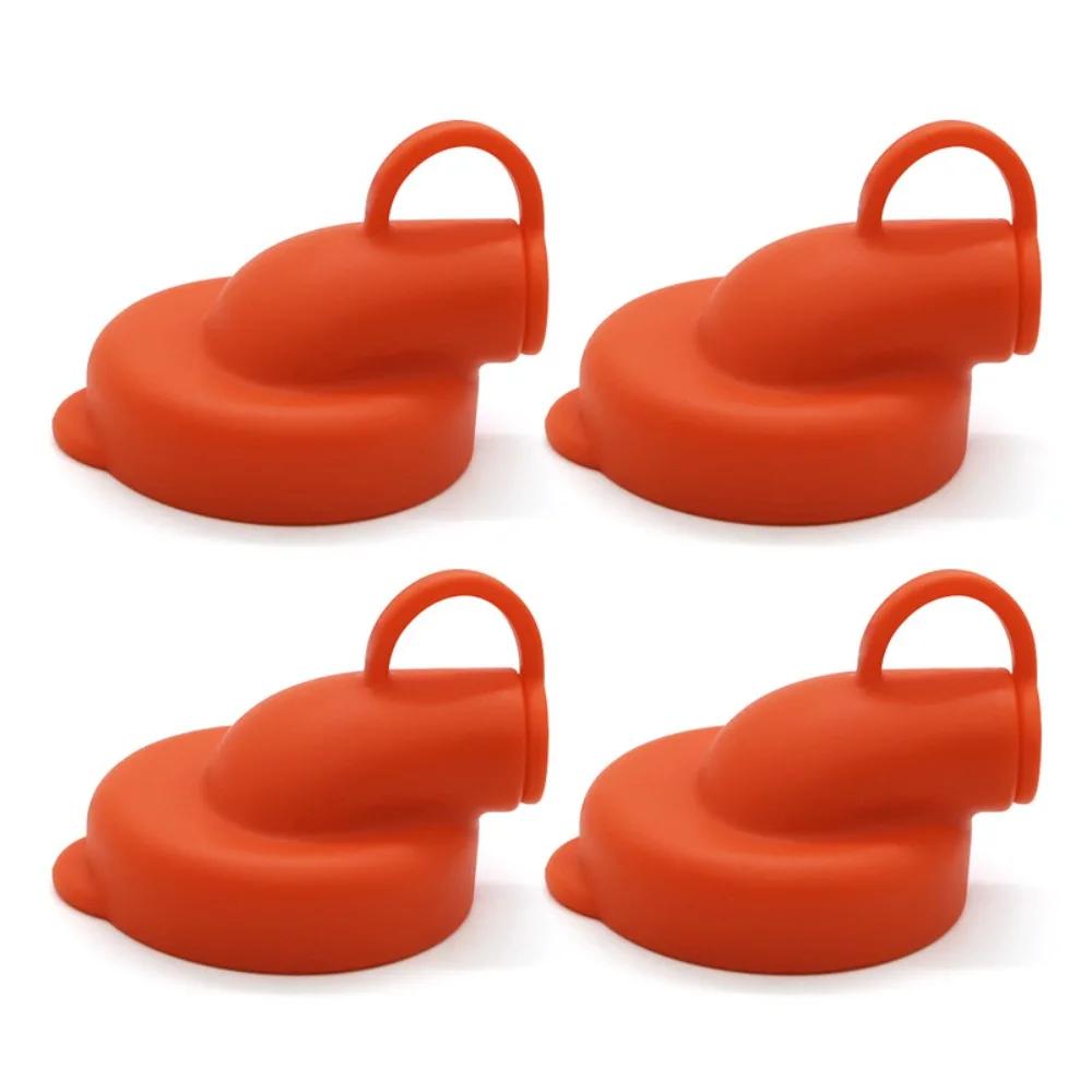 4Pcs Replacement Milk Bottle Caps Silicone Leak Proof Milk Cup Lids Spare Parts Reusable Bottle Cap Cover for Stanpac & Libbey