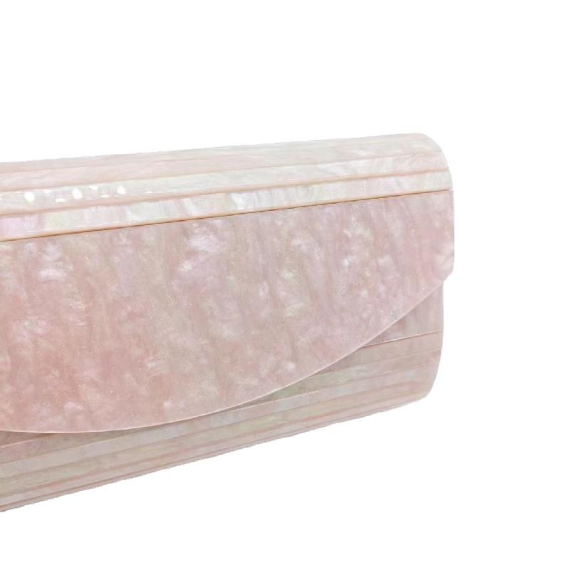 Acrylic Handbag Patchwork Pink Party Striped Bag Crossbody Clutch Wedding Evening Sac a Mains Femme Wallet for Women Luxury Bags