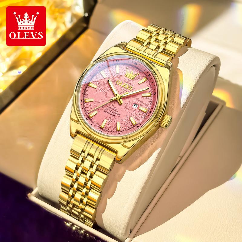 New Fashion Purple Dial Ladies Quartz Wristwatches Luxury Watch Women Waterproof Casual Dress Female Clock Montre Femme