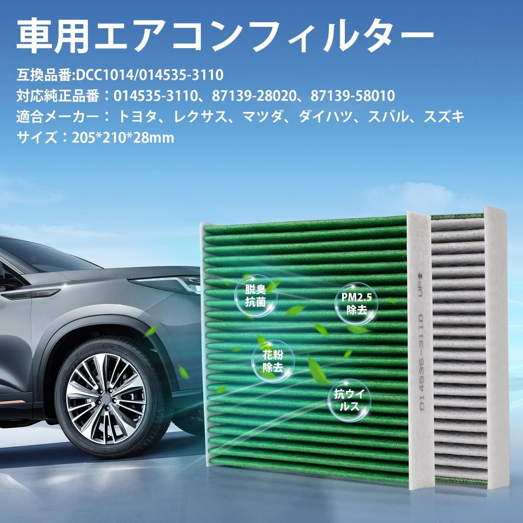 Kotesoto DCC1014 Car Air Conditioner Filter for Fits New 30 80 Esquire 80 and Prius 50 Features and pollen special high dust activated and Replacement